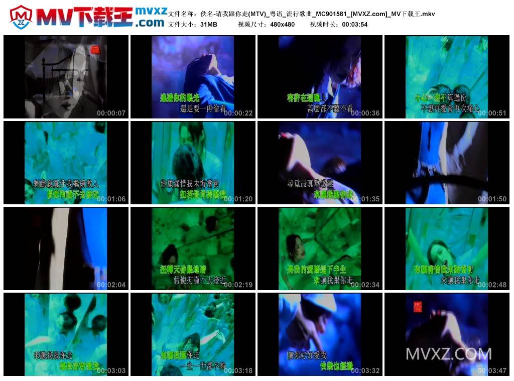 佚名-请我跟你走(MTV)_粤语_流行歌曲_MC901581